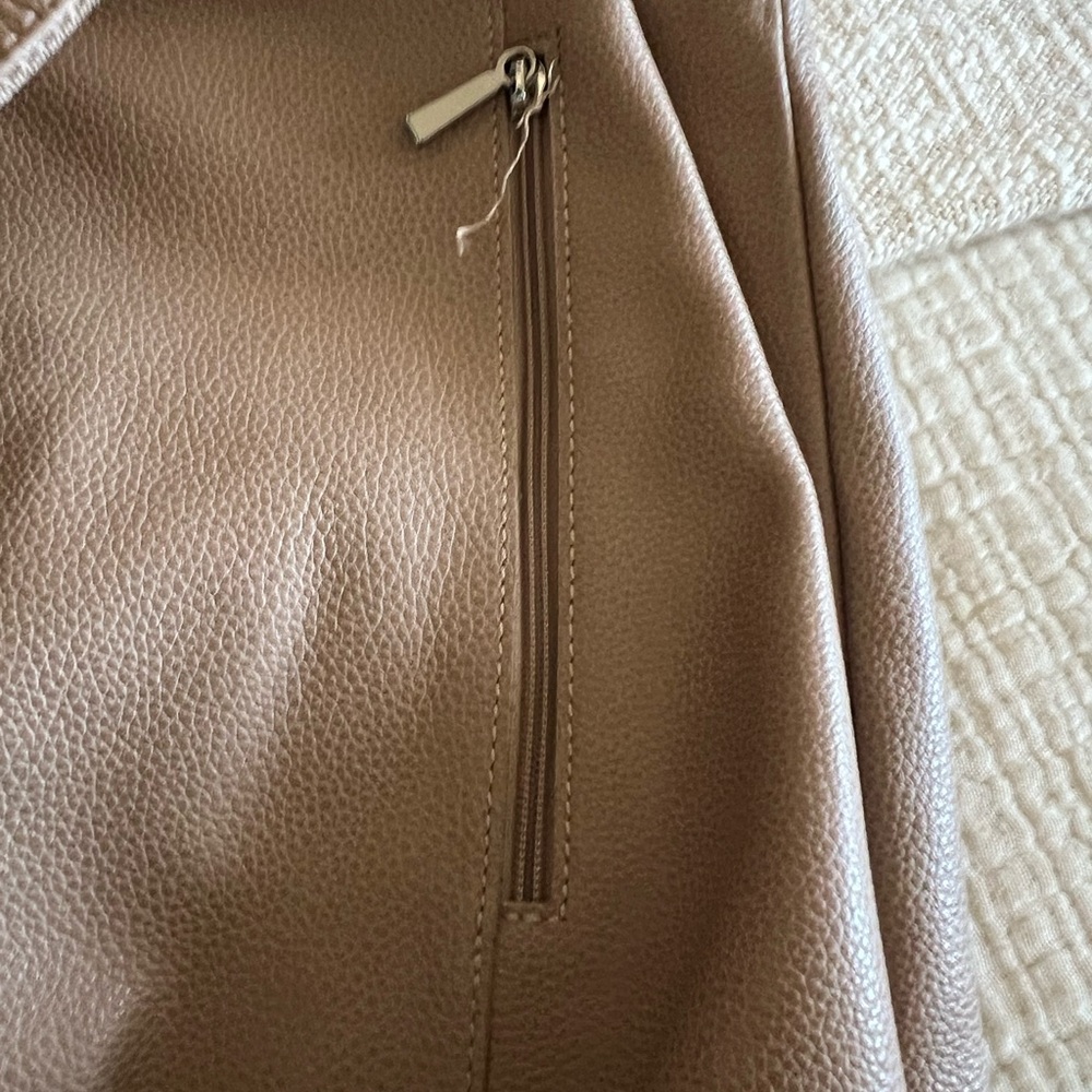 Longchamp Textured Tan Leather Backpack - Picture 3 of 8